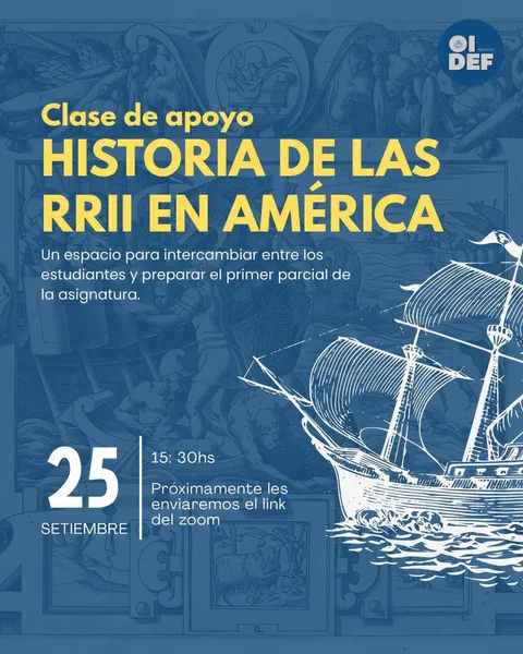 Afiche de la convocatoria: Clase de repaso: Historia de las Relaciones Internacionales en América