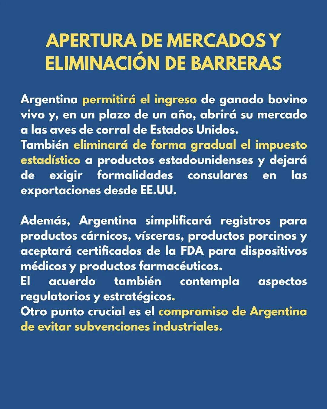 Nuevo acuerdo comercial entre Argentina y Estados Unidos, imagen 3 de 6